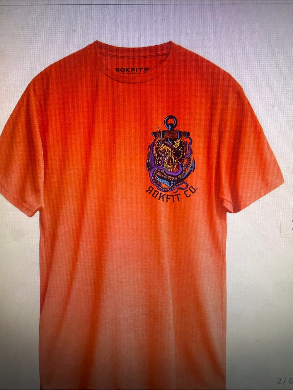 Rokfit Co. Unisex Orange Short-Sleeve Graphic Tee